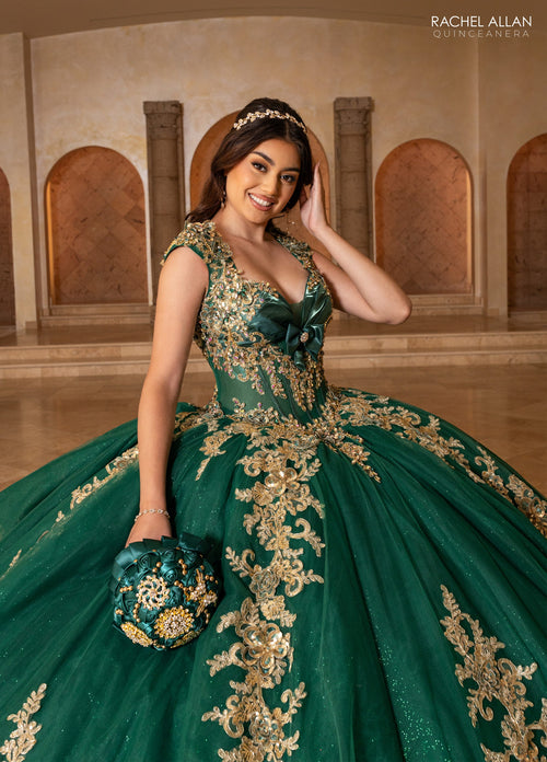 Rachel Allan RQ2244 Cap Sleeve Quinceanera Dress
