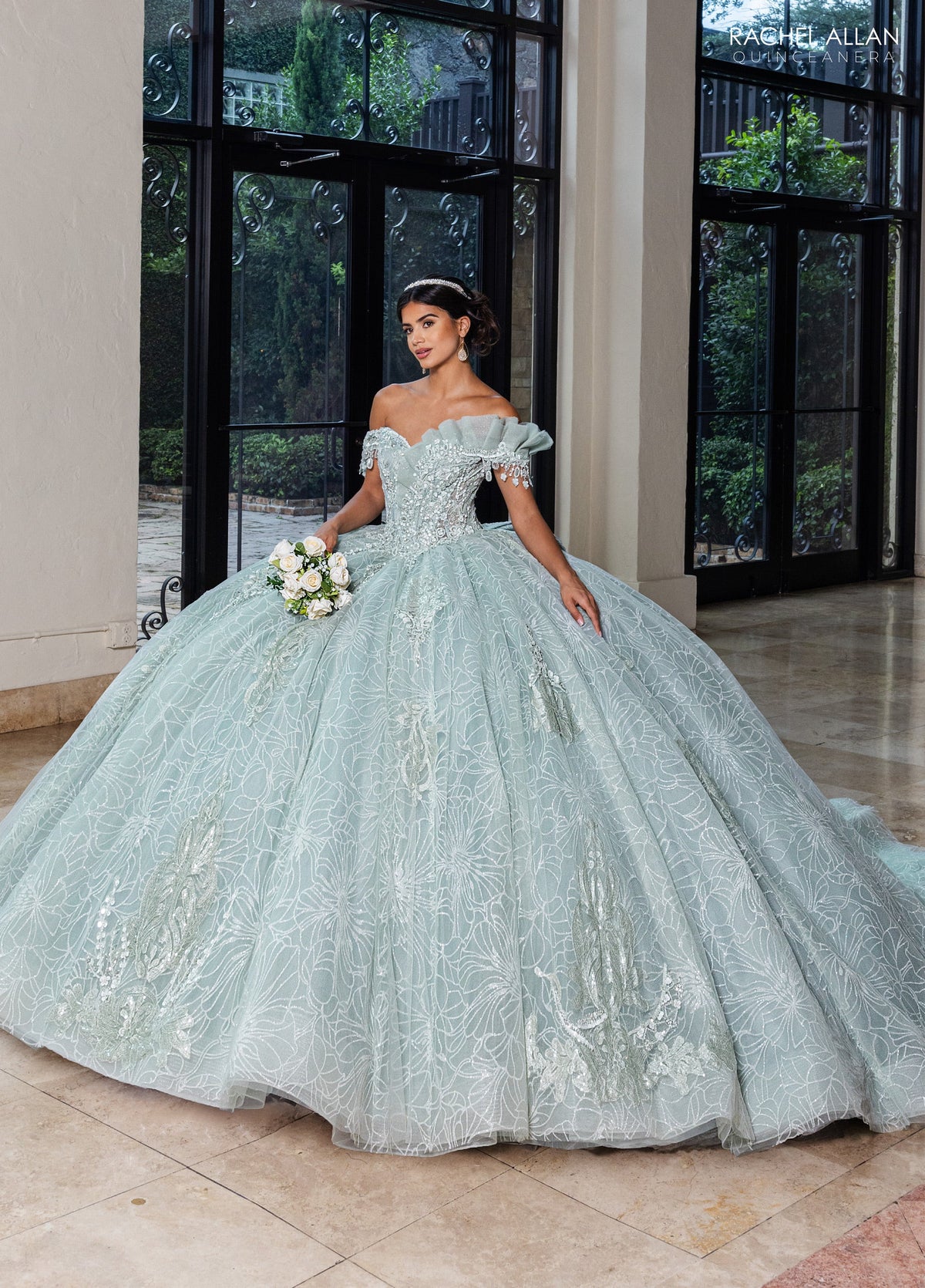 Rachel Allan RQ2246 Off Shoulder Quinceanera Dress