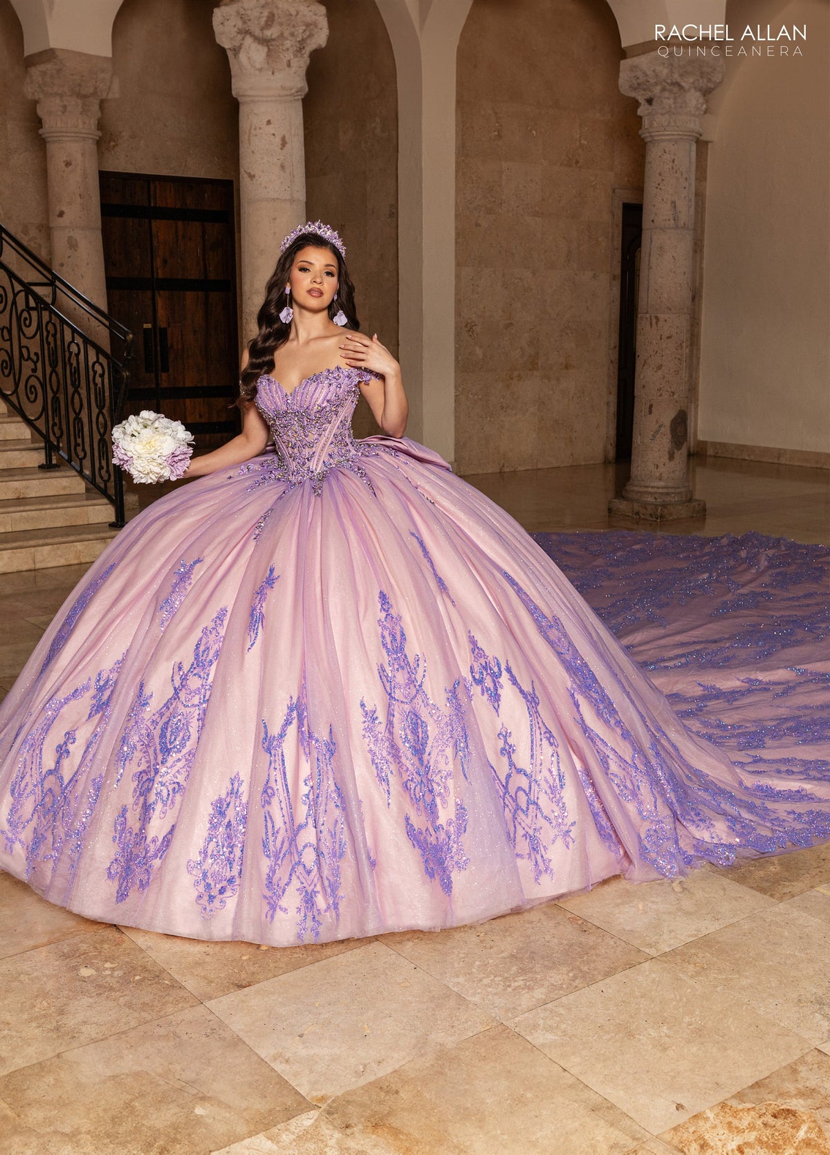 Rachel Allan RQ2247 Off Shoulder Quinceanera Dress