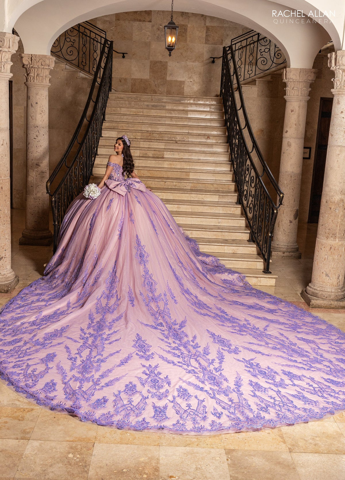 Rachel Allan RQ2247 Off Shoulder Quinceanera Dress