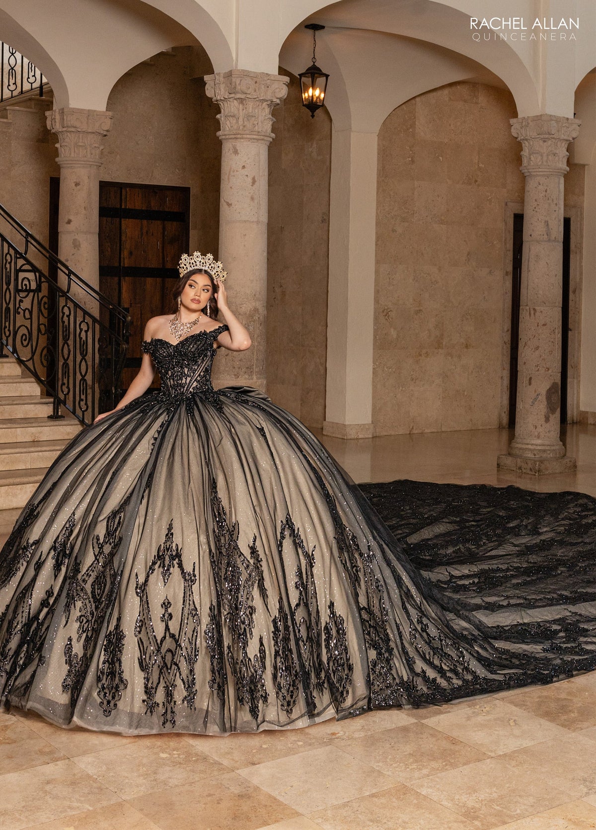 Rachel Allan RQ2247 Off Shoulder Quinceanera Dress