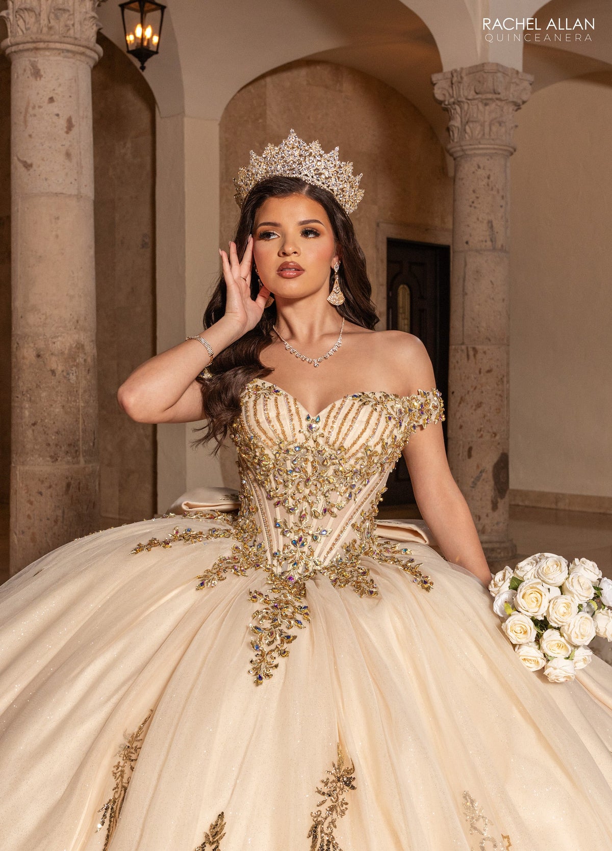 Rachel Allan RQ2247 Off Shoulder Quinceanera Dress
