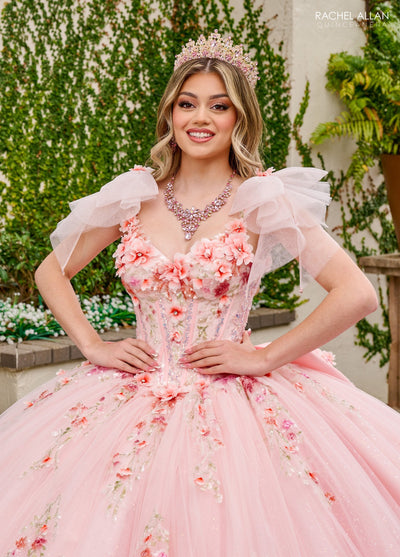 Rachel Allan RQ3132 Floral Sleeveless Quinceanera Dress