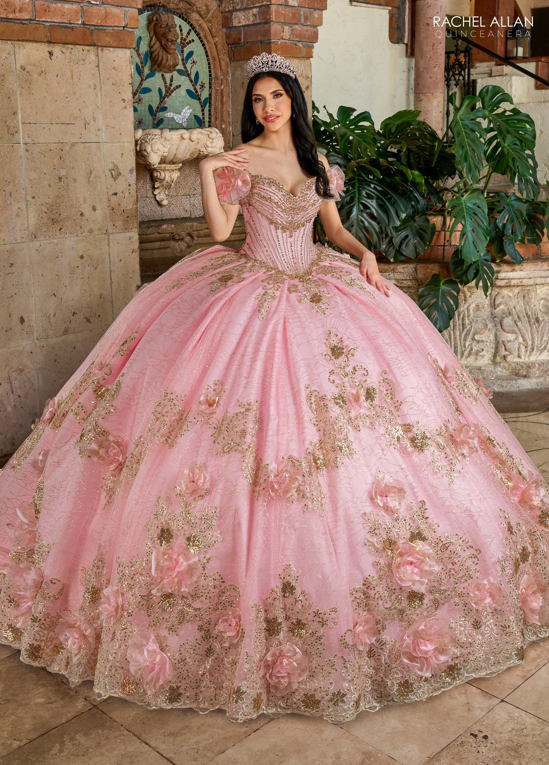Rachel Allan RQ3133 Off Shoulder Quinceanera Dress