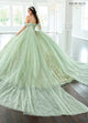 Rachel Allan RQ3146 Cape Sleeve Quinceanera Dress