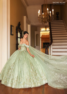 Rachel Allan RQ3146 Cape Sleeve Quinceanera Dress