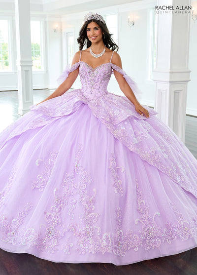 Rachel Allan RQ3147 Off Shoulder Bow Quinceanera Dress