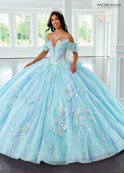 Rachel Allan RQ3149 3D Butterflies Quinceanera Dress