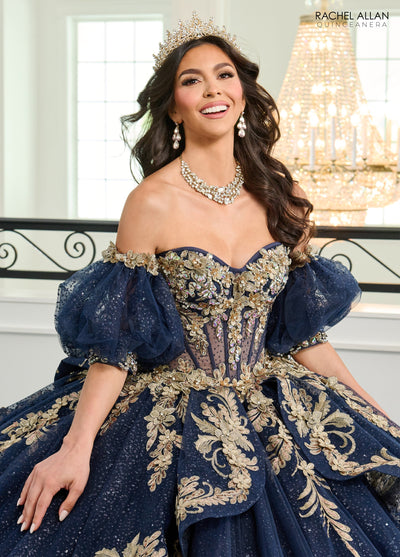 Rachel Allan RQ3153 Puff Sleeve Quinceanera Dress