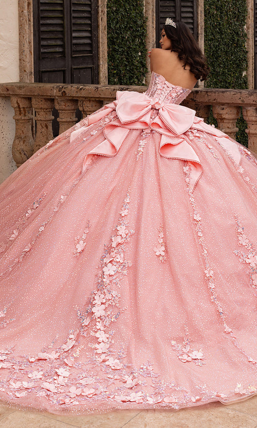 Rachel Allan RQ3162 Sparkling 3D Floral Strapless Ballgown