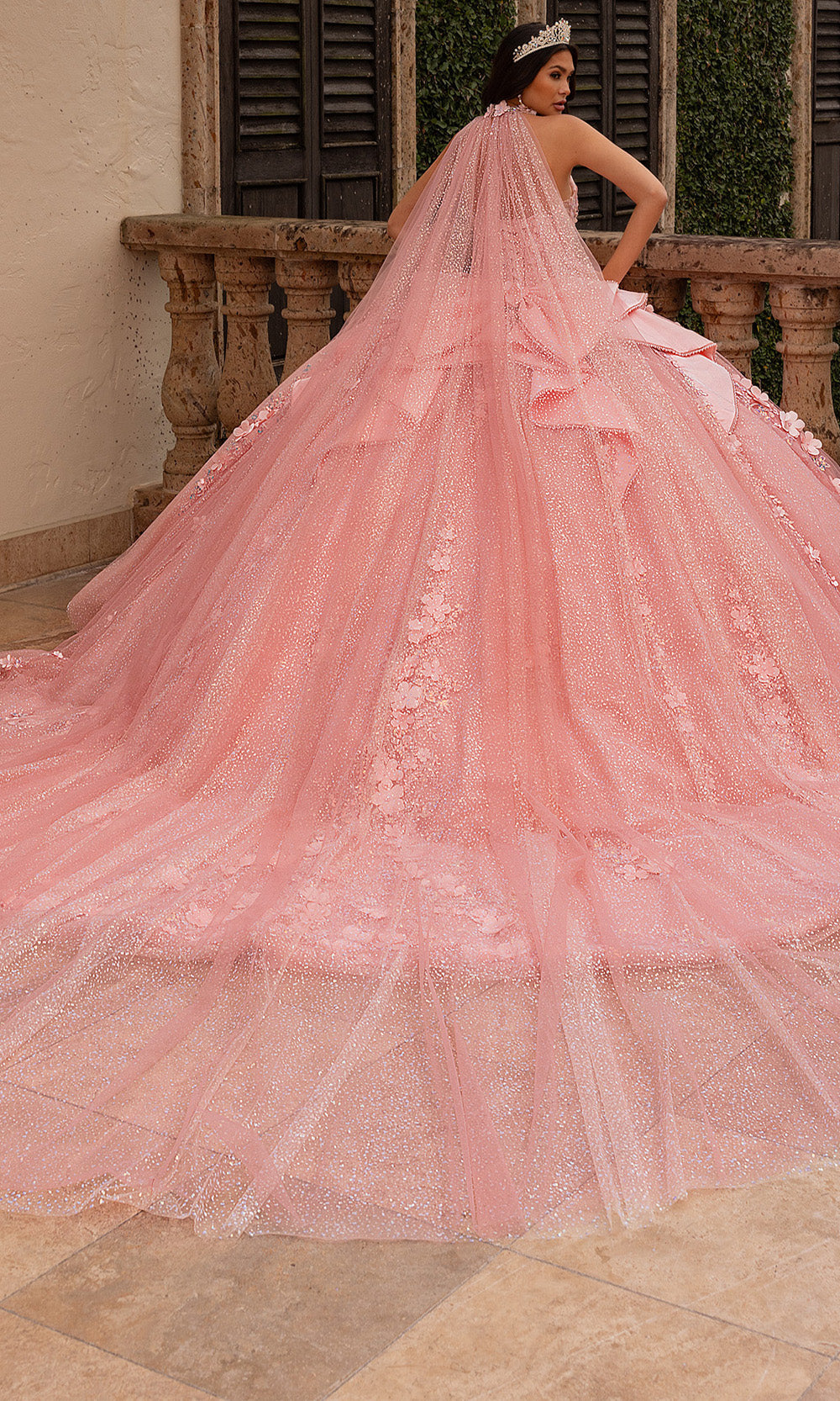 Rachel Allan RQ3162 Sparkling 3D Floral Strapless Ballgown