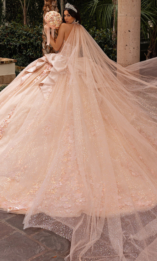 Rachel Allan RQ3162 Sparkling 3D Floral Strapless Ballgown