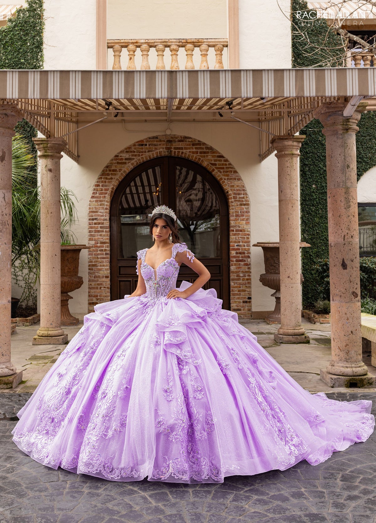 Rachel Allan RQ3163 Cap Sleeve Quinceanera Dress