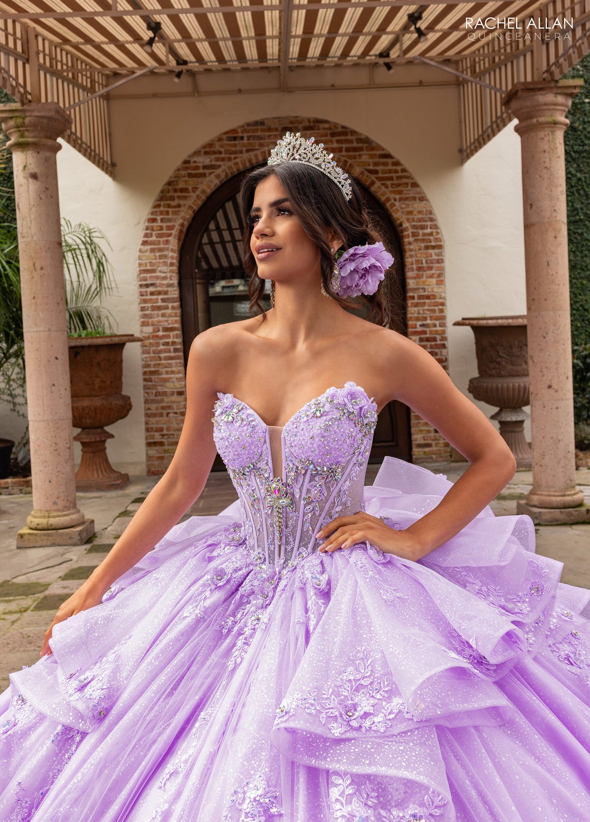 Rachel Allan RQ3163 Cap Sleeve Quinceanera Dress