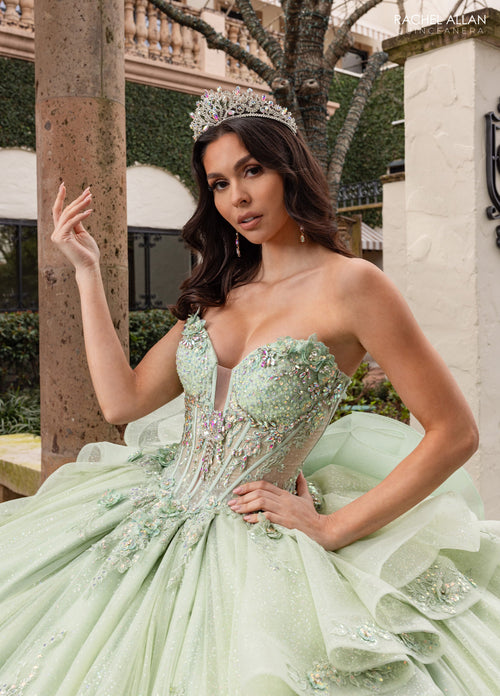 Rachel Allan RQ3163 Cap Sleeve Quinceanera Dress