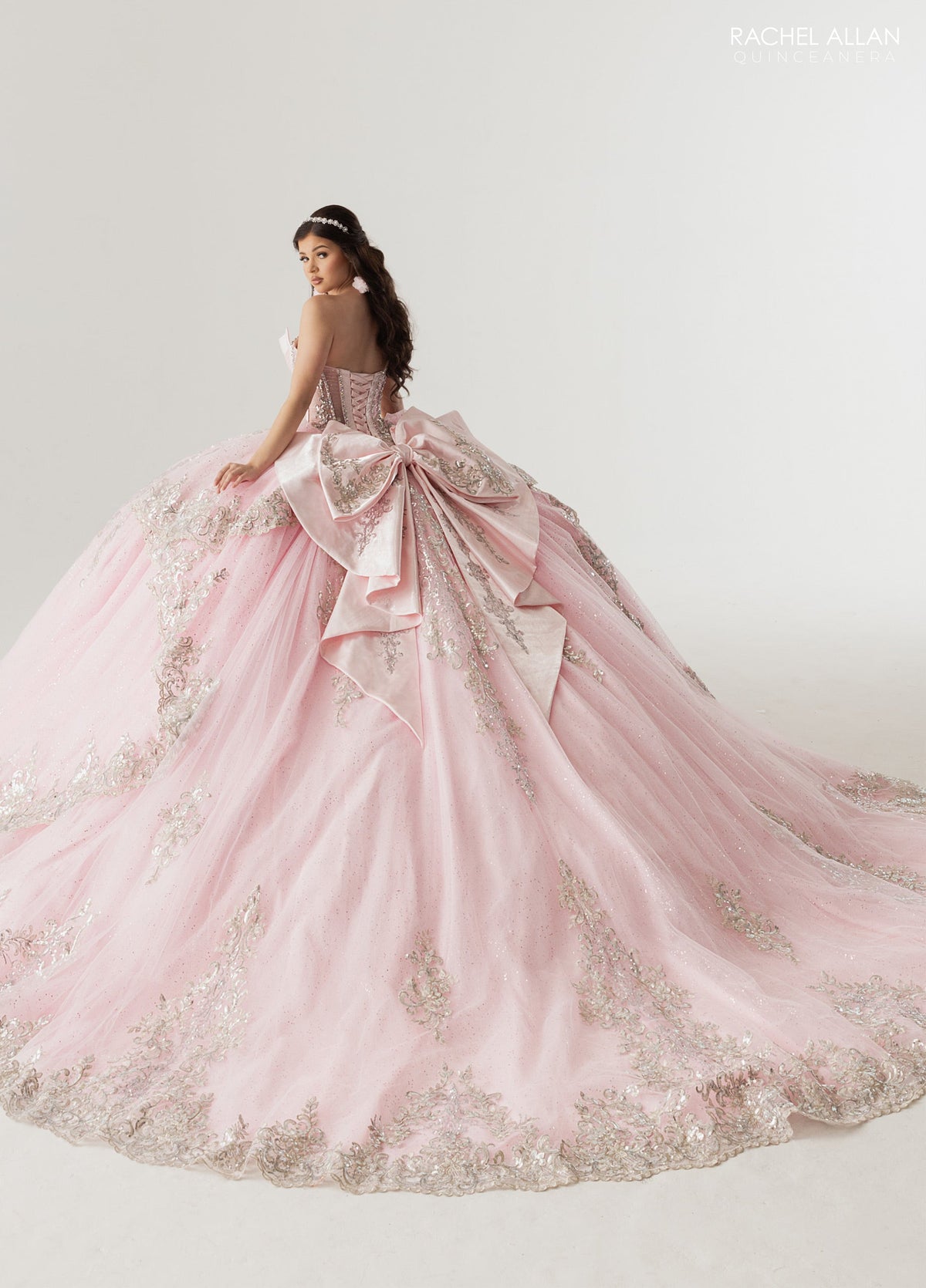 Rachel Allan RQ3172 Strapless Cape Quinceanera Dress