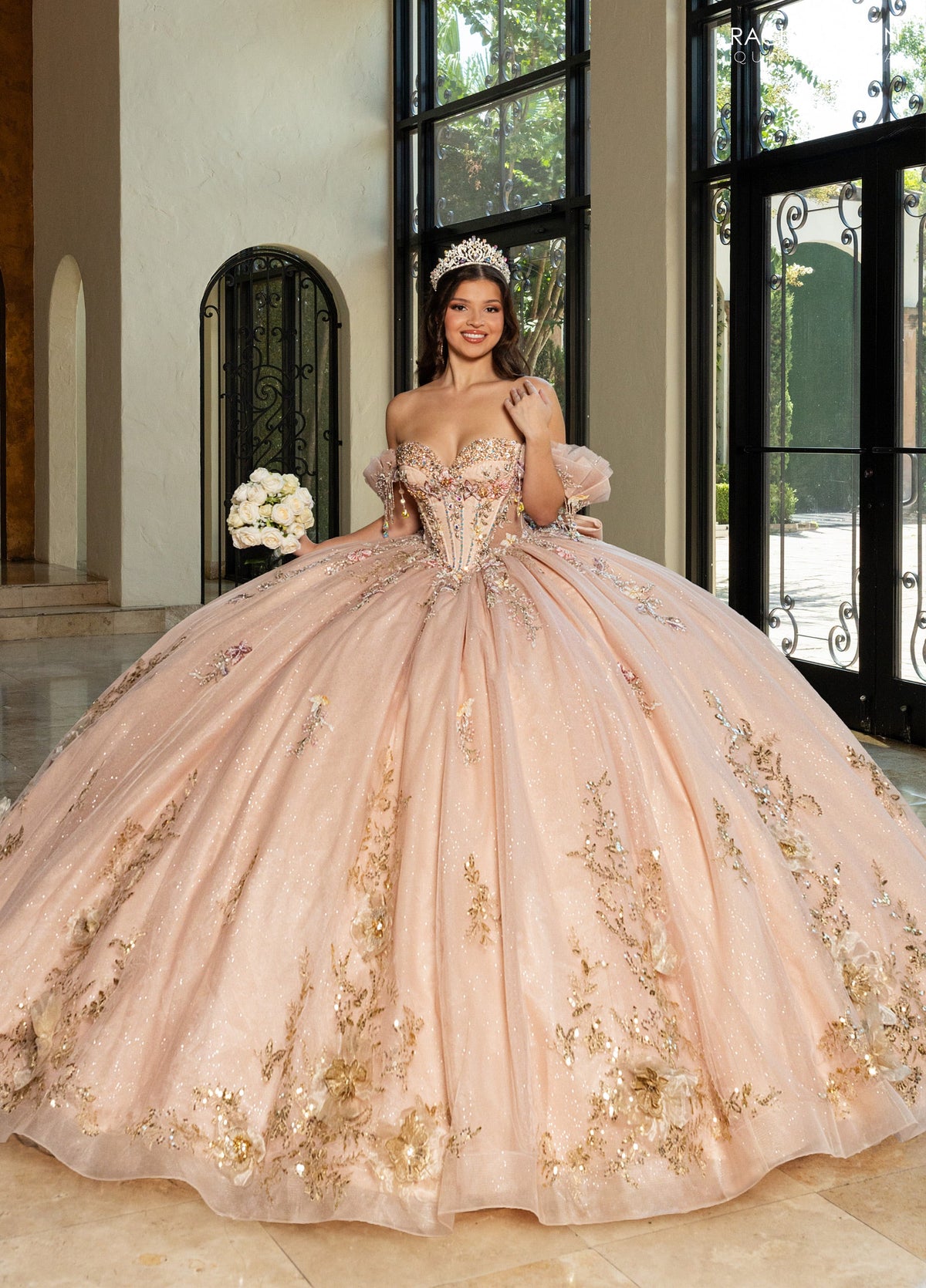 Rachel Allan RQ3174 Bow Quinceanera Dress