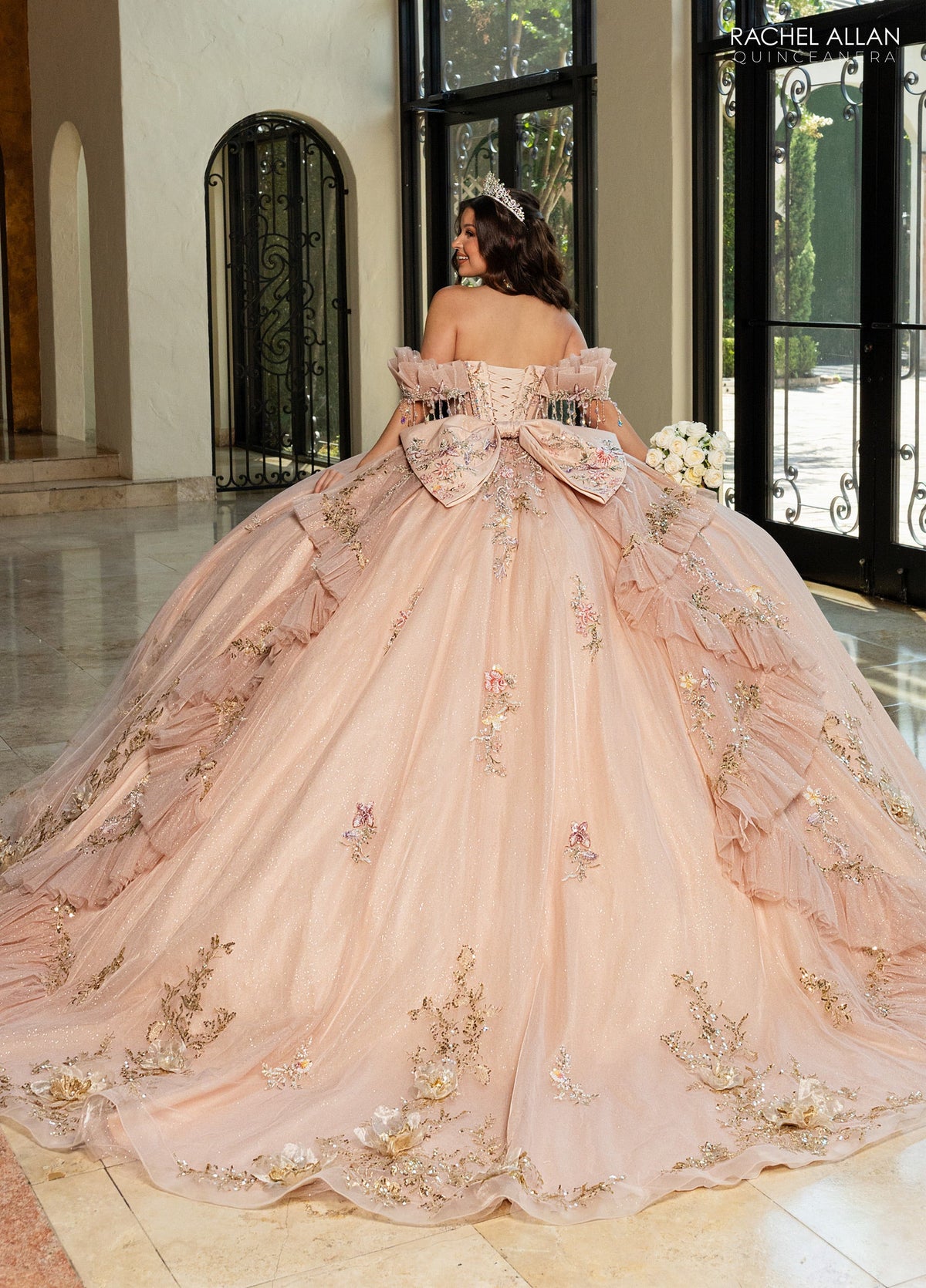 Rachel Allan RQ3174 Bow Quinceanera Dress
