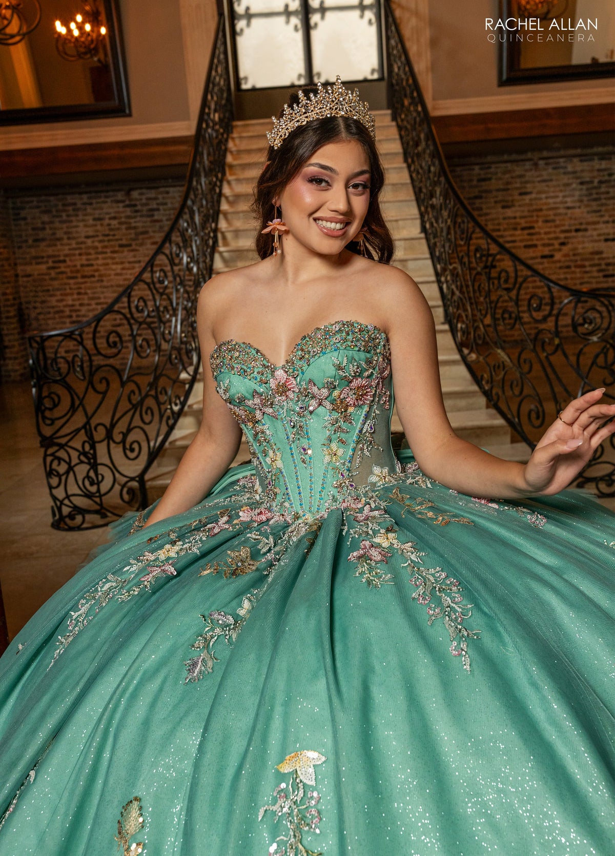 Rachel Allan RQ3174 Bow Quinceanera Dress
