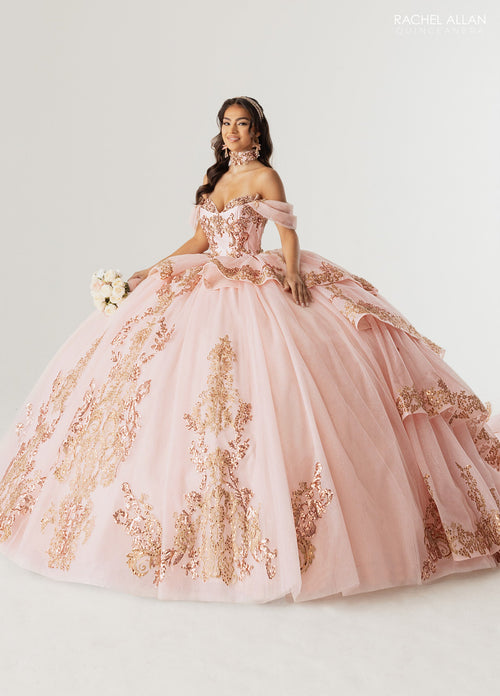 Rachel Allan RQ3175 Off Shoulder Quinceanera Dress