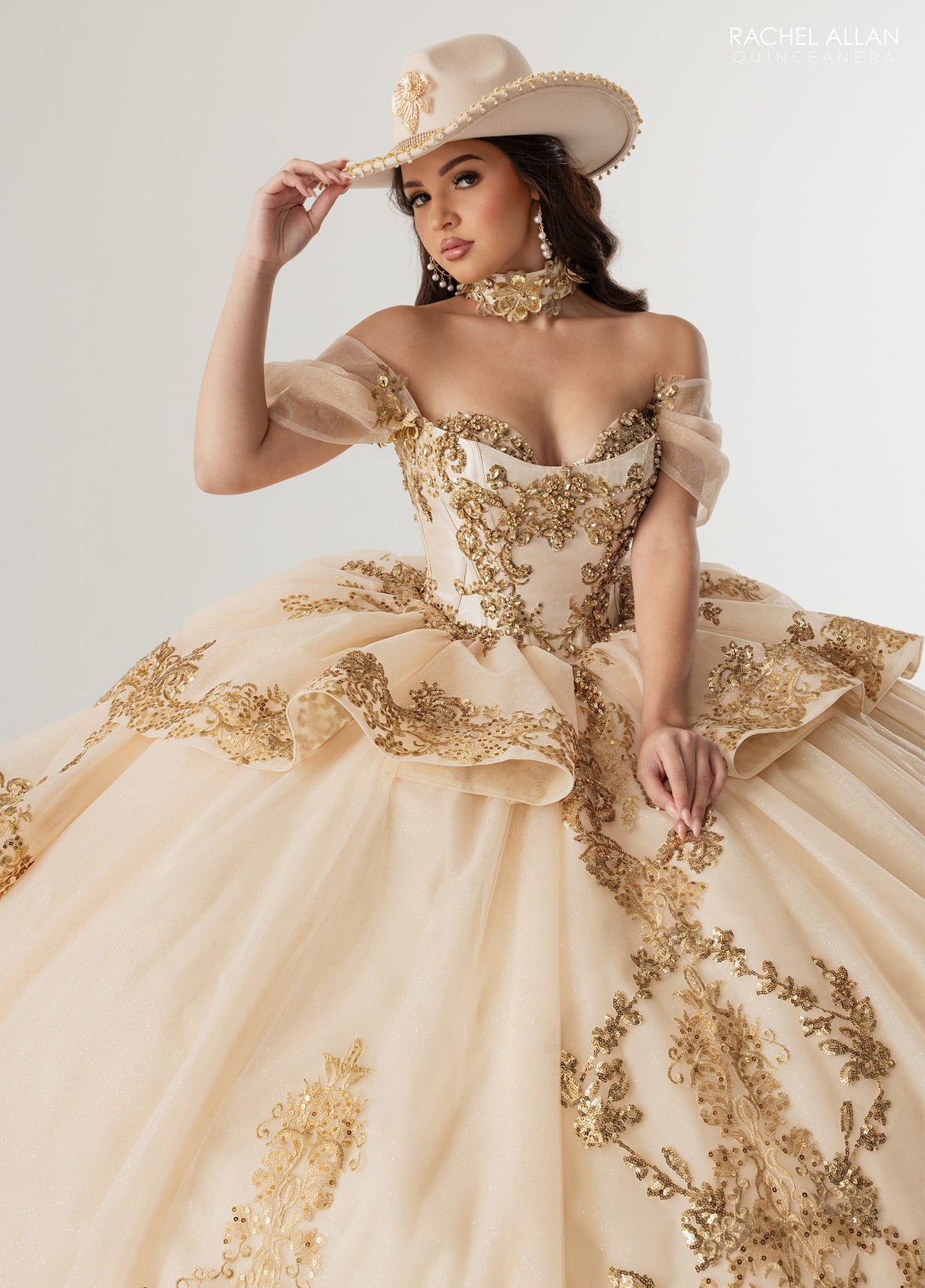 Rachel Allan RQ3175 Off Shoulder Quinceanera Dress