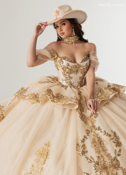 Rachel Allan RQ3175 Off Shoulder Quinceanera Dress