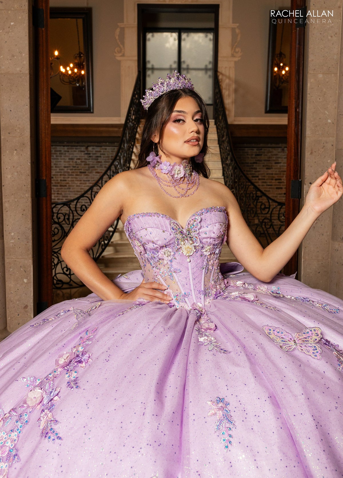 Rachel Allan RQ3176 Butterfly Quinceanera Dress
