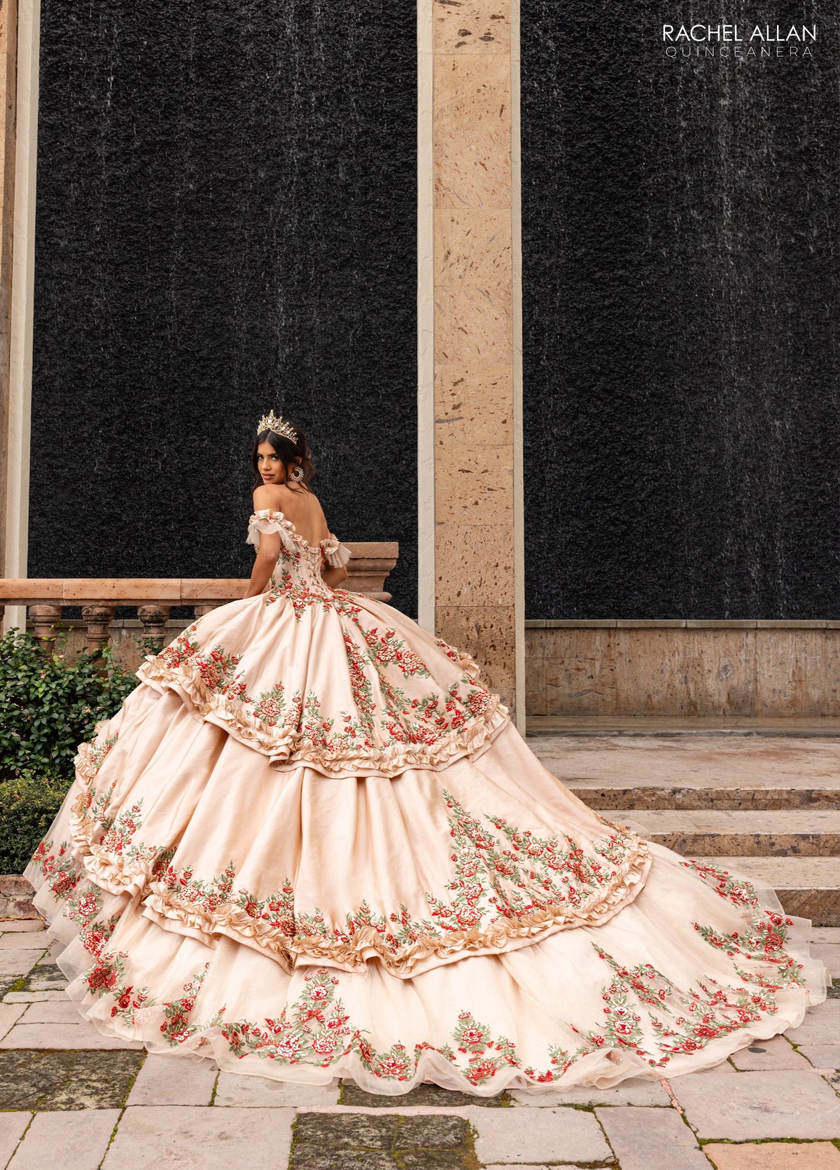 Rachel Allan RQ5015 Floral Charro Quinceanera Dress