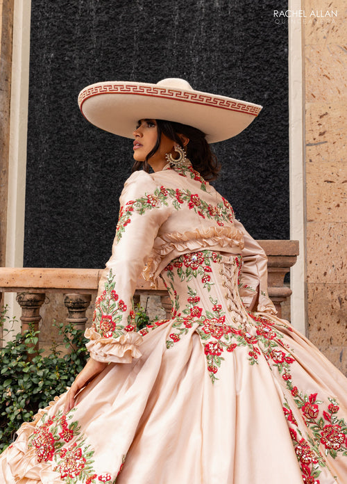 Rachel Allan RQ5015 Floral Charro Quinceanera Dress