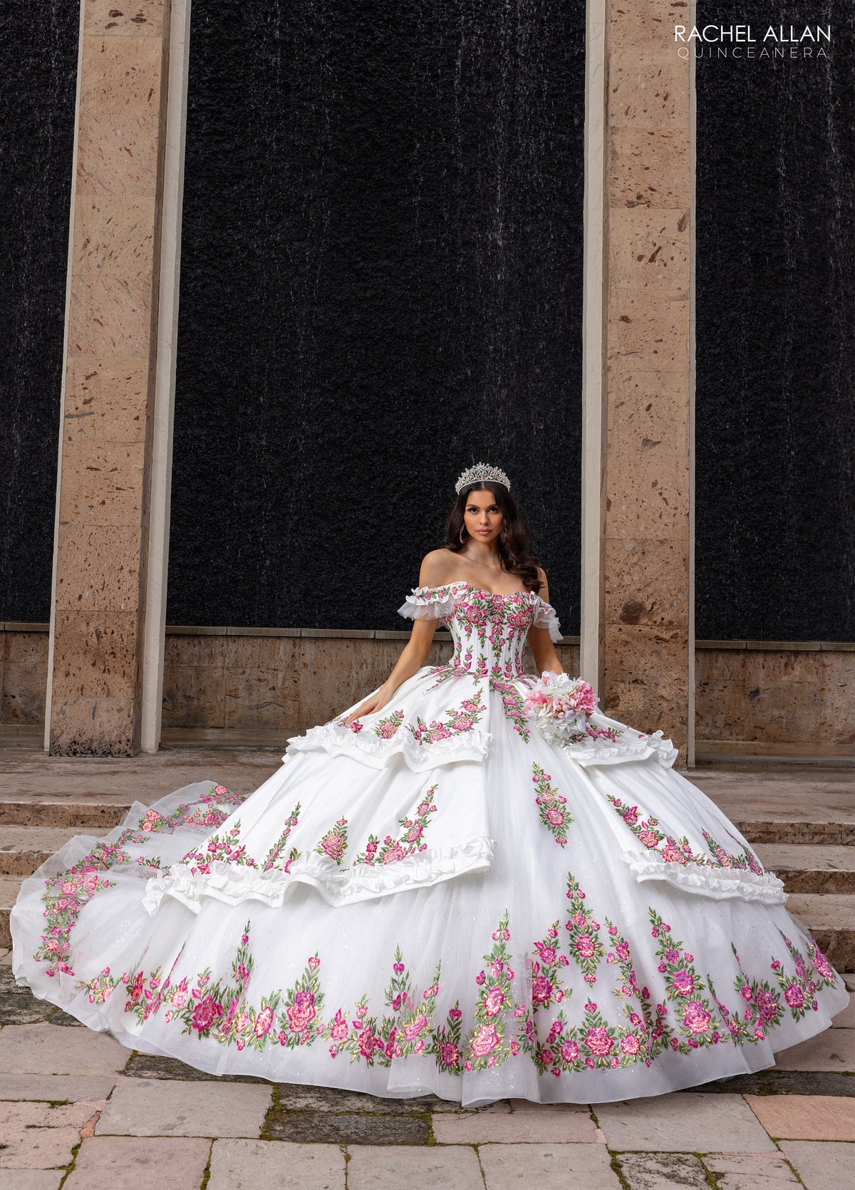 Rachel Allan RQ5015 Floral Charro Quinceanera Dress