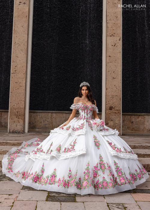 Rachel Allan RQ5015 Floral Charro Quinceanera Dress