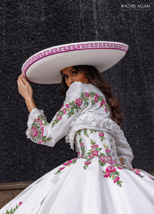 Rachel Allan RQ5015 Floral Charro Quinceanera Dress