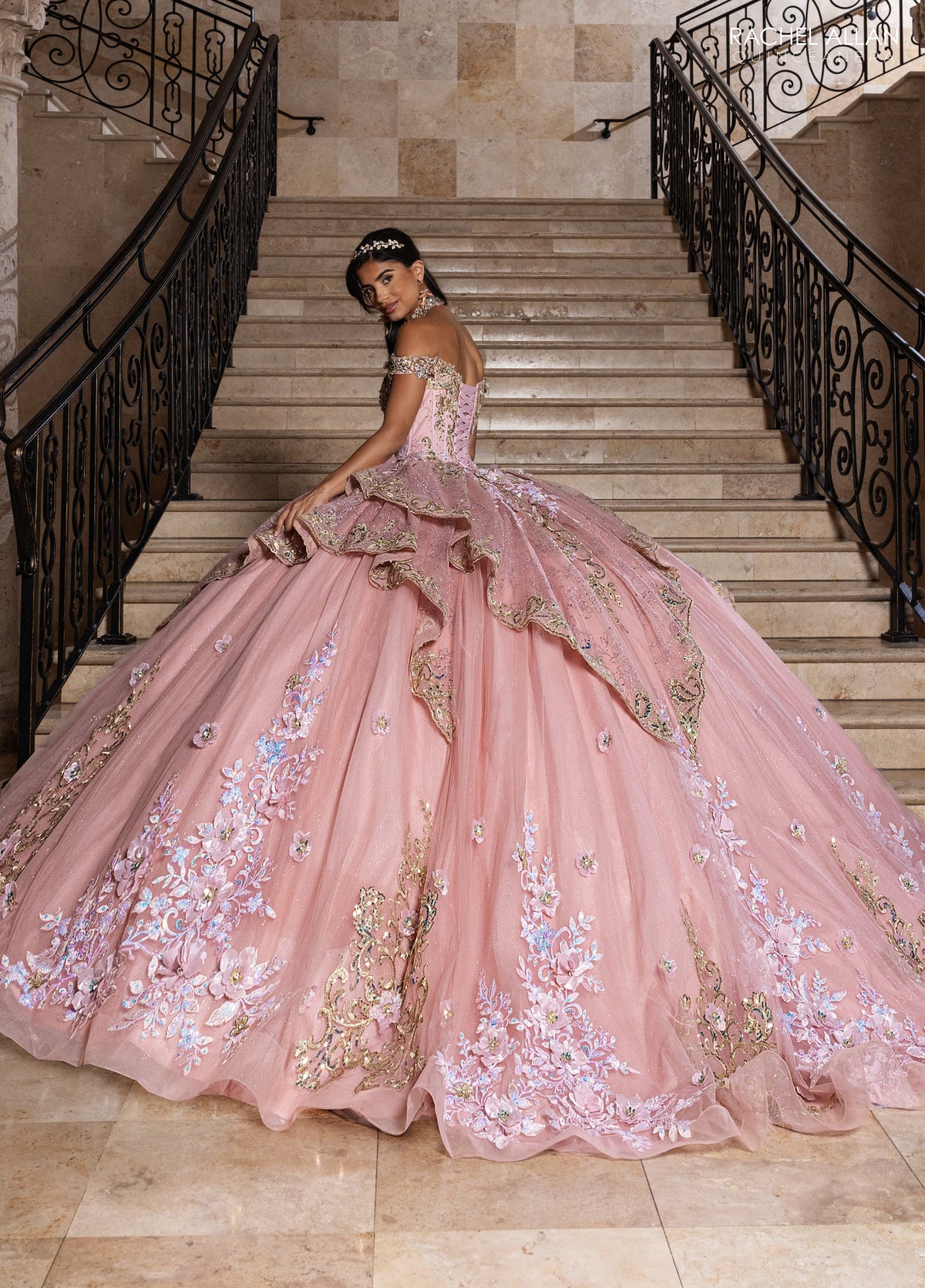 Rachel Allan RQ6010 Off Shoulder Quinceanera Dress