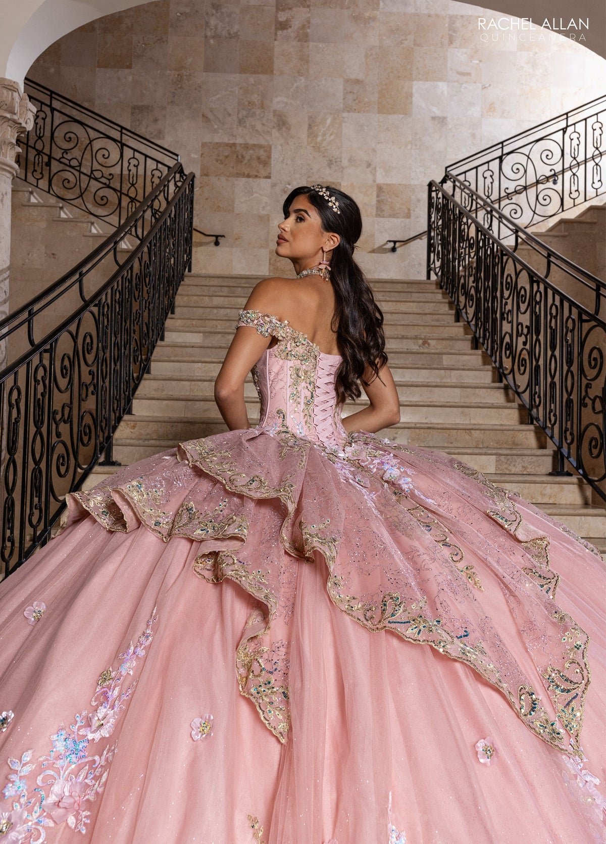 Rachel Allan RQ6010 Off Shoulder Quinceanera Dress