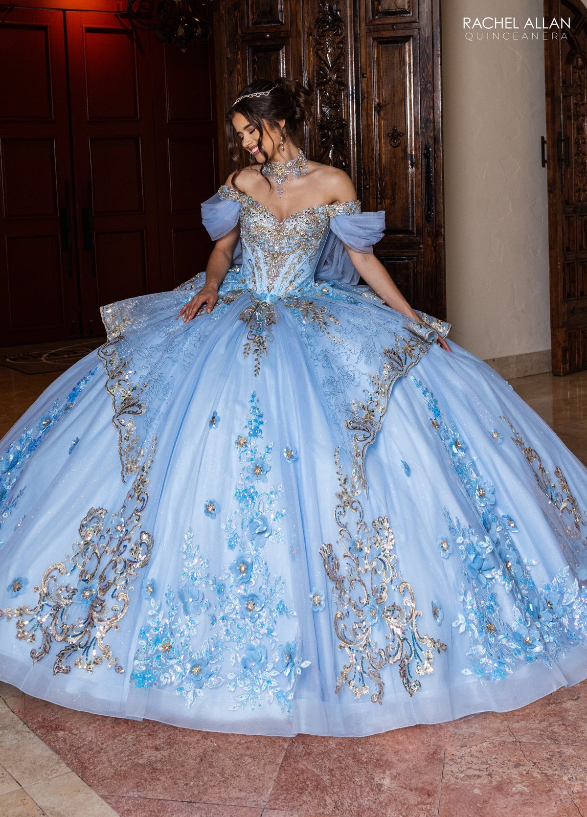 Rachel Allan RQ6010 Off Shoulder Quinceanera Dress
