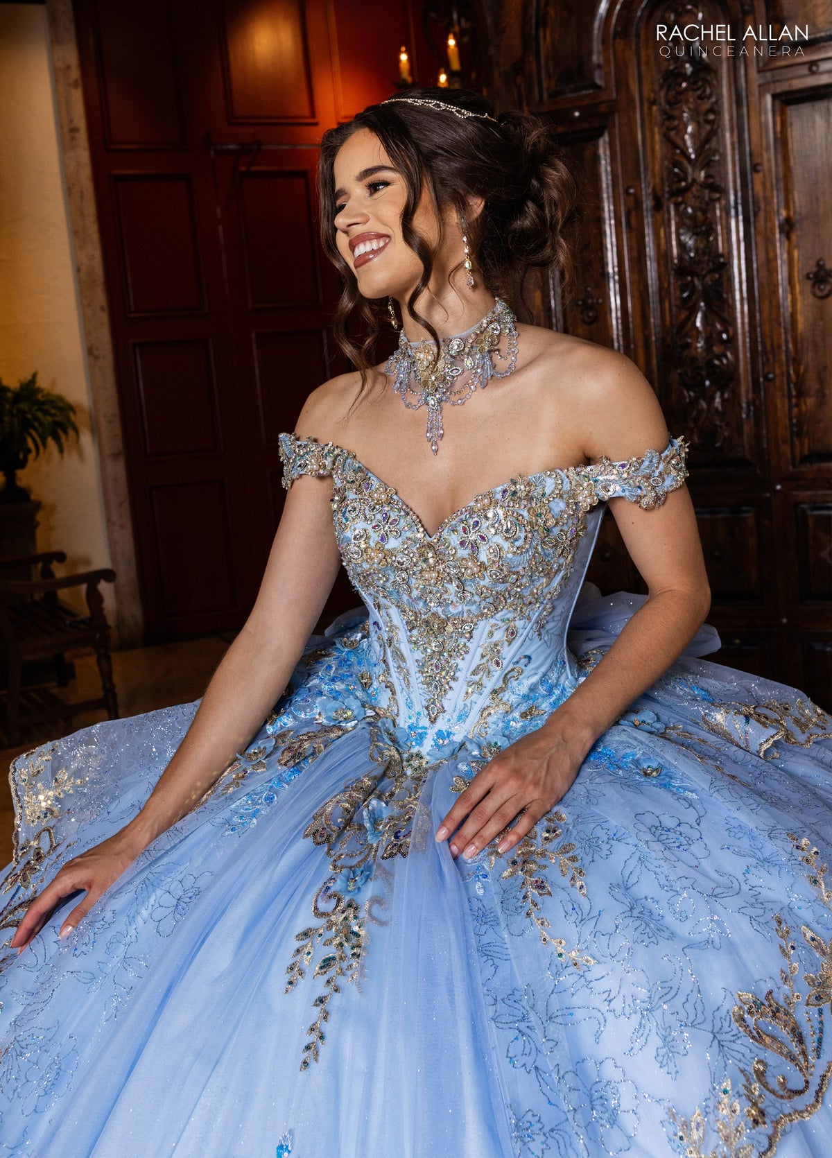 Rachel Allan RQ6010 Off Shoulder Quinceanera Dress