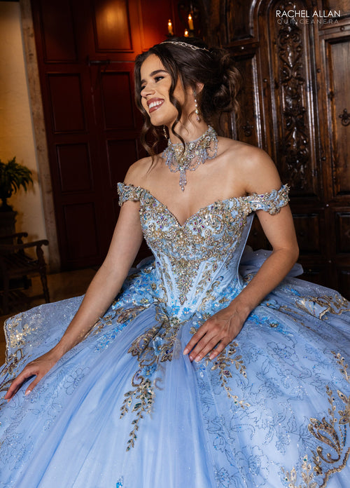 Rachel Allan RQ6010 Off Shoulder Quinceanera Dress