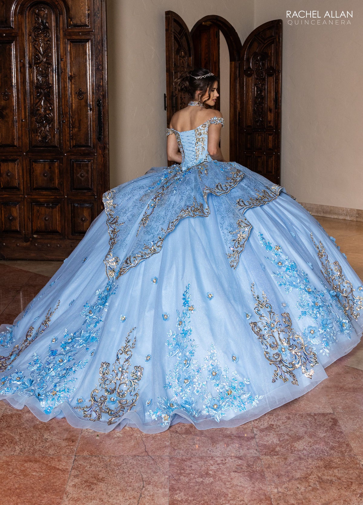 Rachel Allan RQ6010 Off Shoulder Quinceanera Dress