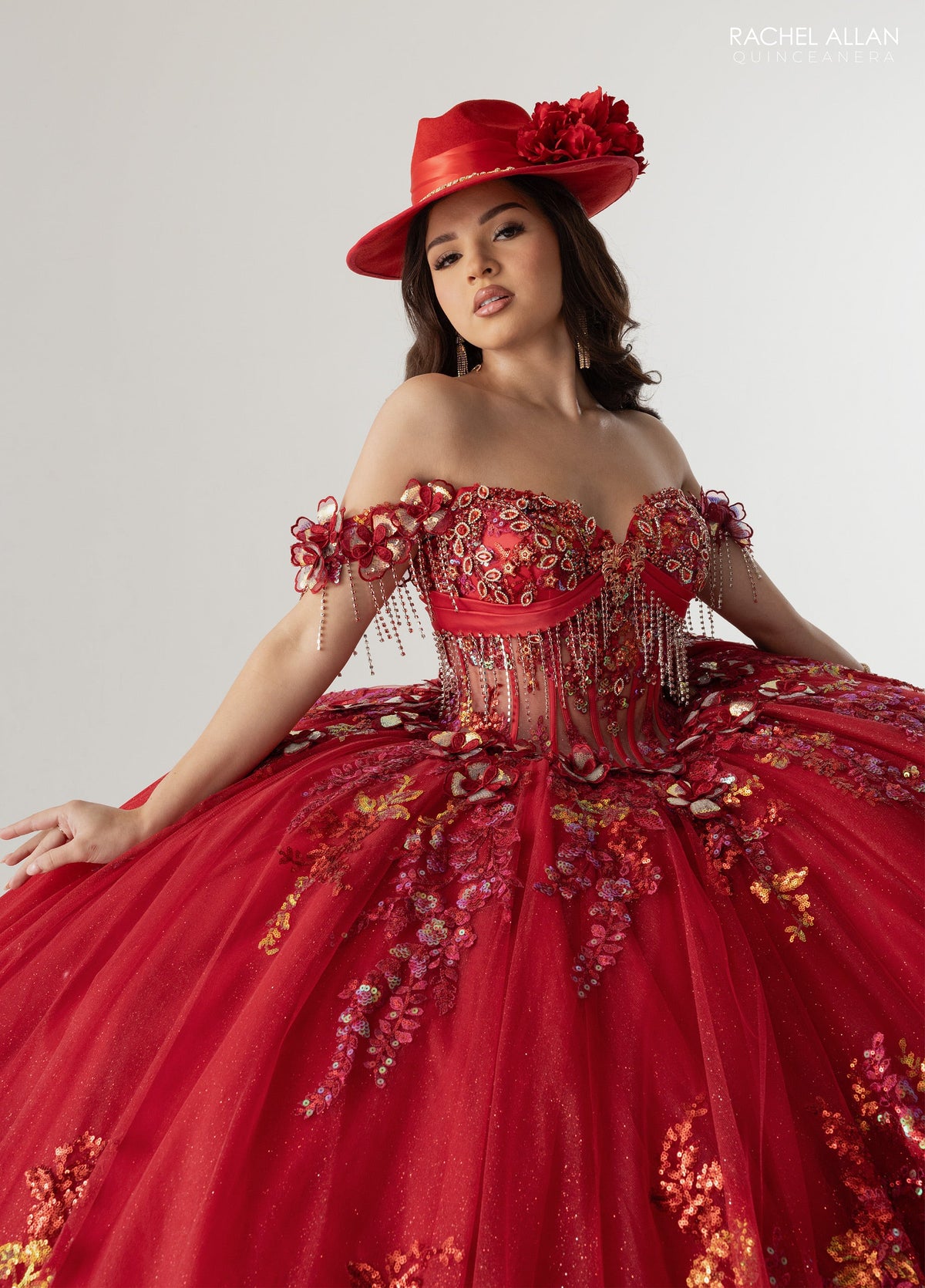 Rachel Allan RQ6012 Off Shoulder Quinceanera Dress