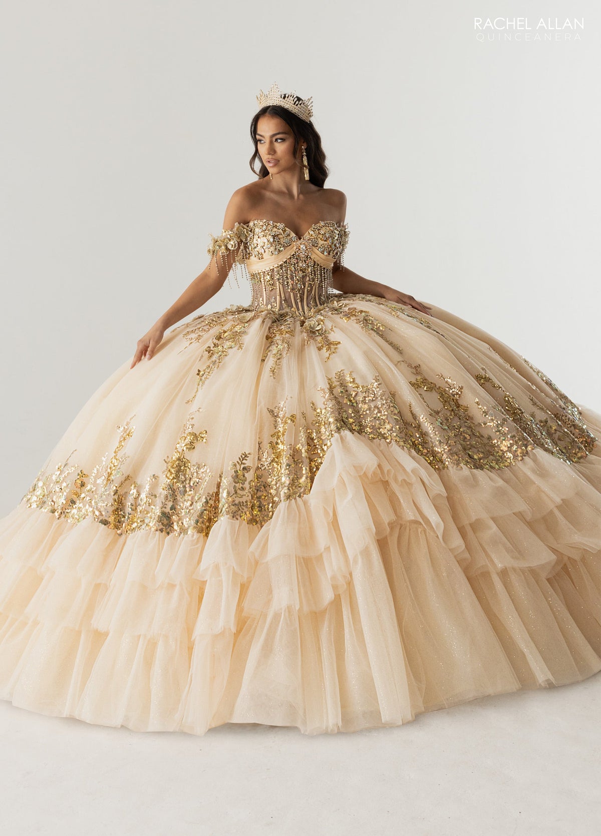 Rachel Allan RQ6012 Off Shoulder Quinceanera Dress