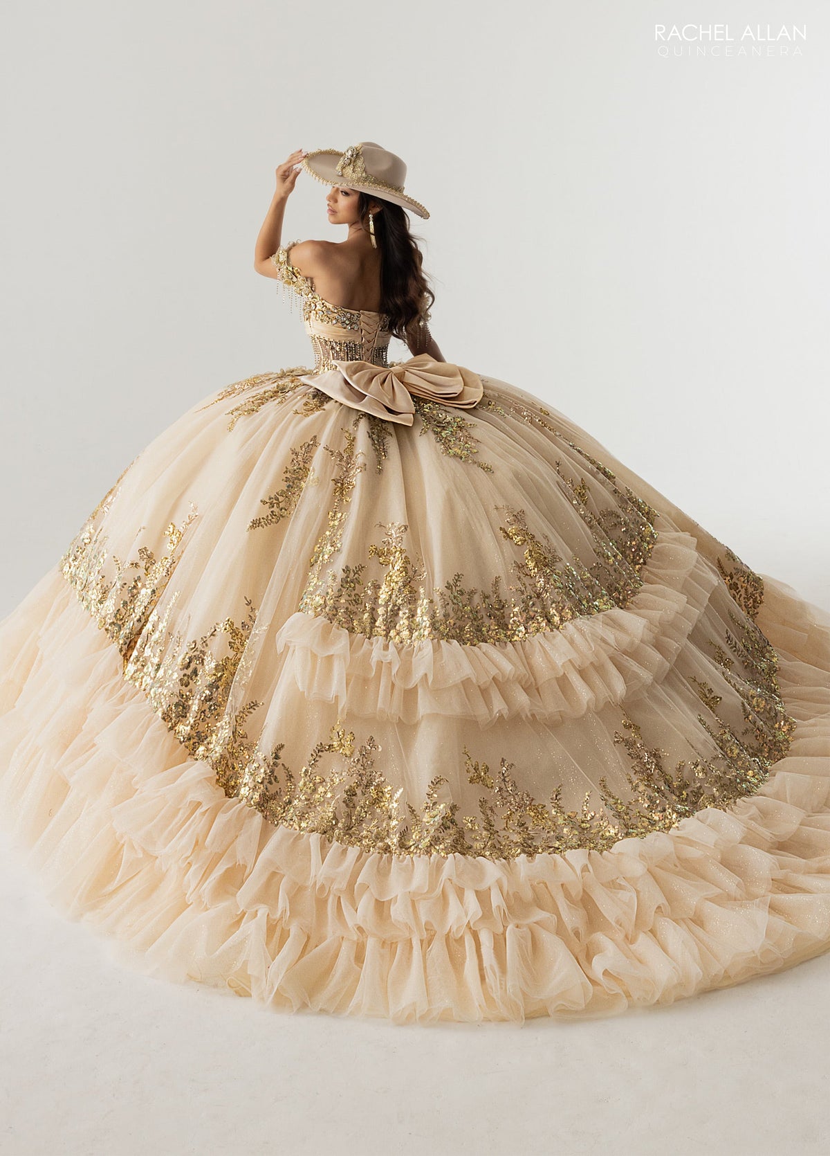 Rachel Allan RQ6012 Off Shoulder Quinceanera Dress