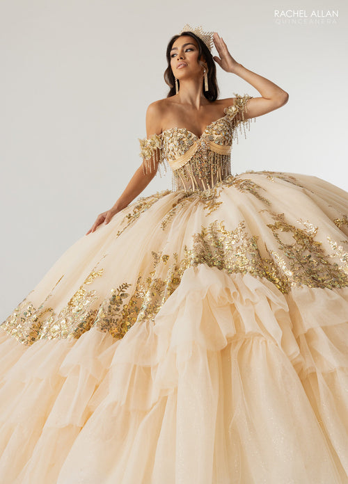Rachel Allan RQ6012 Off Shoulder Quinceanera Dress