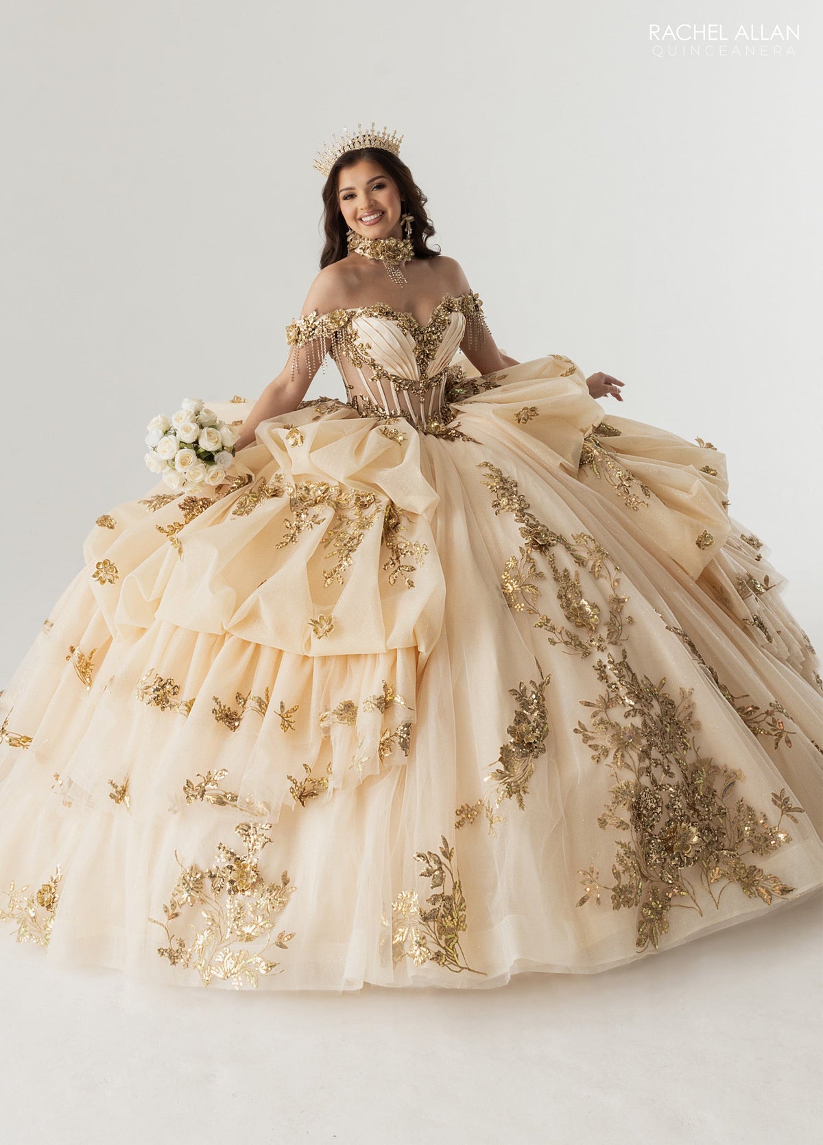 Rachel Allan RQ6014 Off Shoulder Quinceanera Dress