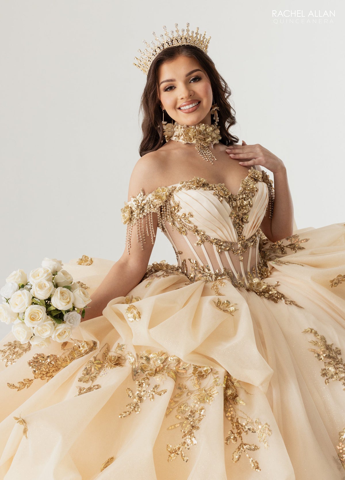 Rachel Allan RQ6014 Off Shoulder Quinceanera Dress