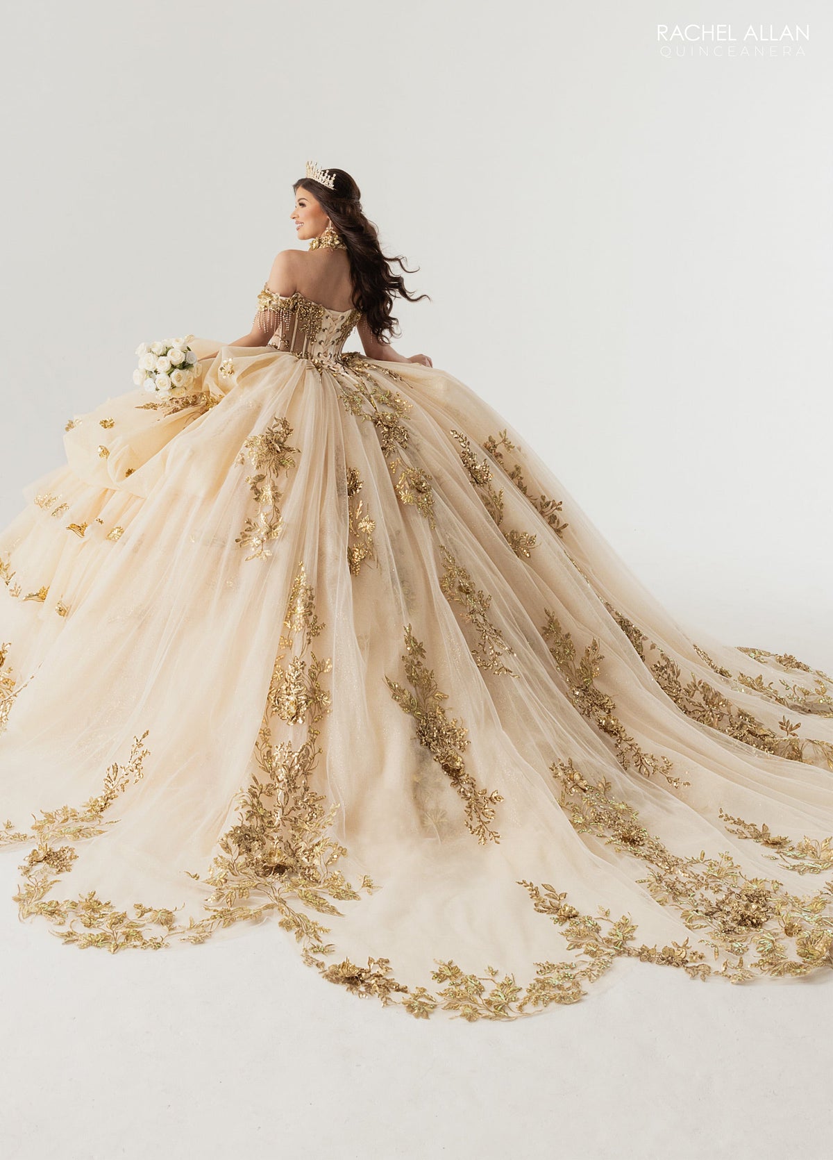 Rachel Allan RQ6014 Off Shoulder Quinceanera Dress