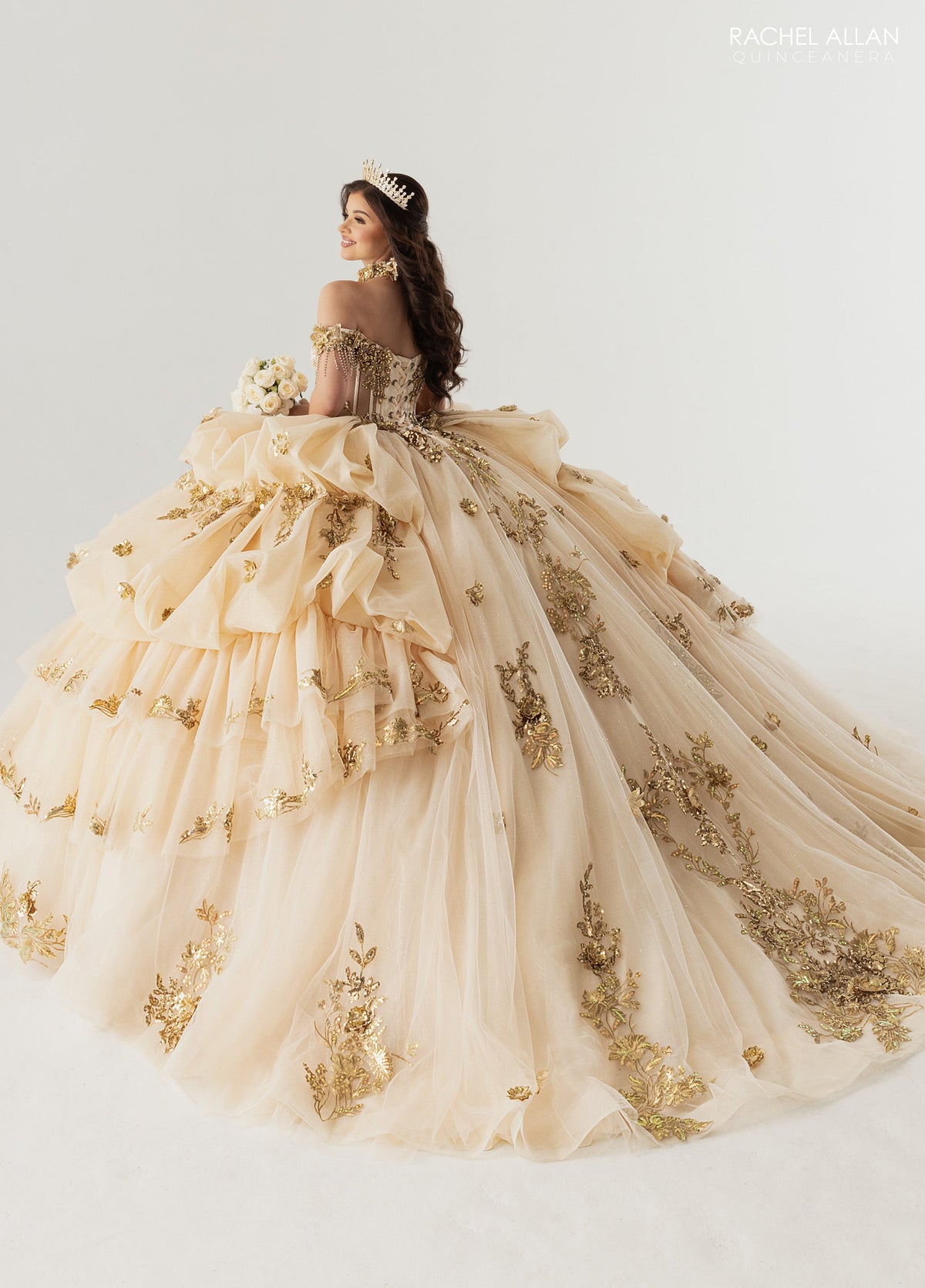 Rachel Allan RQ6014 Off Shoulder Quinceanera Dress