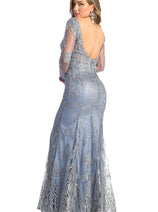 Royal Queen RQ7937 Long Sleeve Plus Size Mother Of The Bride Dress