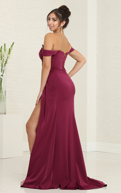 Royal Queen RQ7971 Satin Off Shoulder Prom Dress