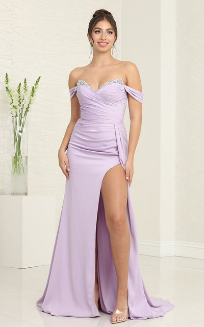 Royal Queen RQ7971 Satin Off Shoulder Prom Dress