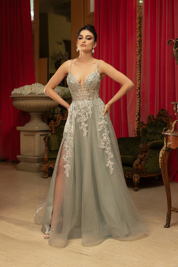 Prom Dress Sweetheart Beaded High Slit Gala Gown By Royal Queen RQ8137